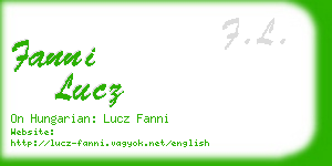 fanni lucz business card